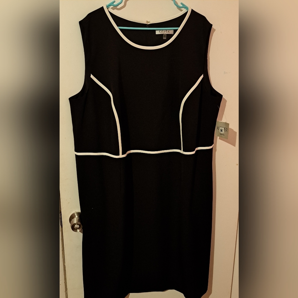 Kasper Size 24 black sheath dress